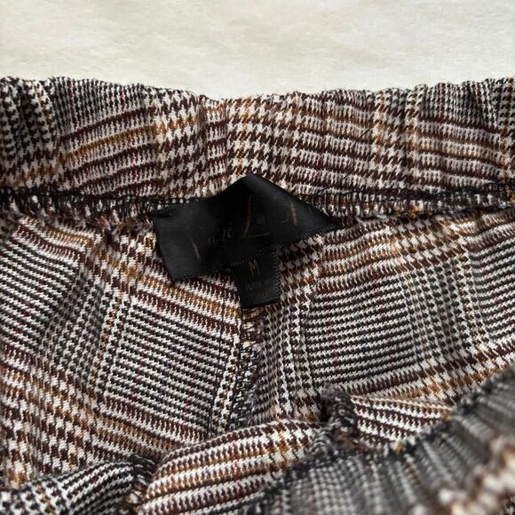 Plaid Pull On Shorts Medium Elastic Waist Preppy Academia Luxury - Picture 3 of 7